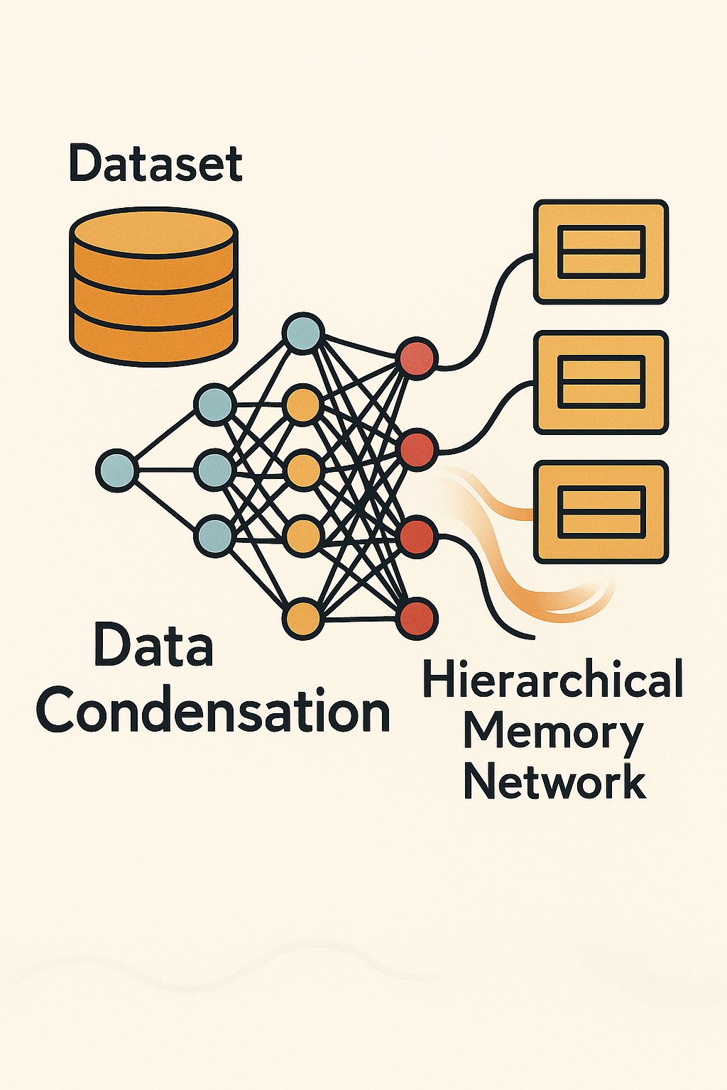 Hierarchical memory network illustration